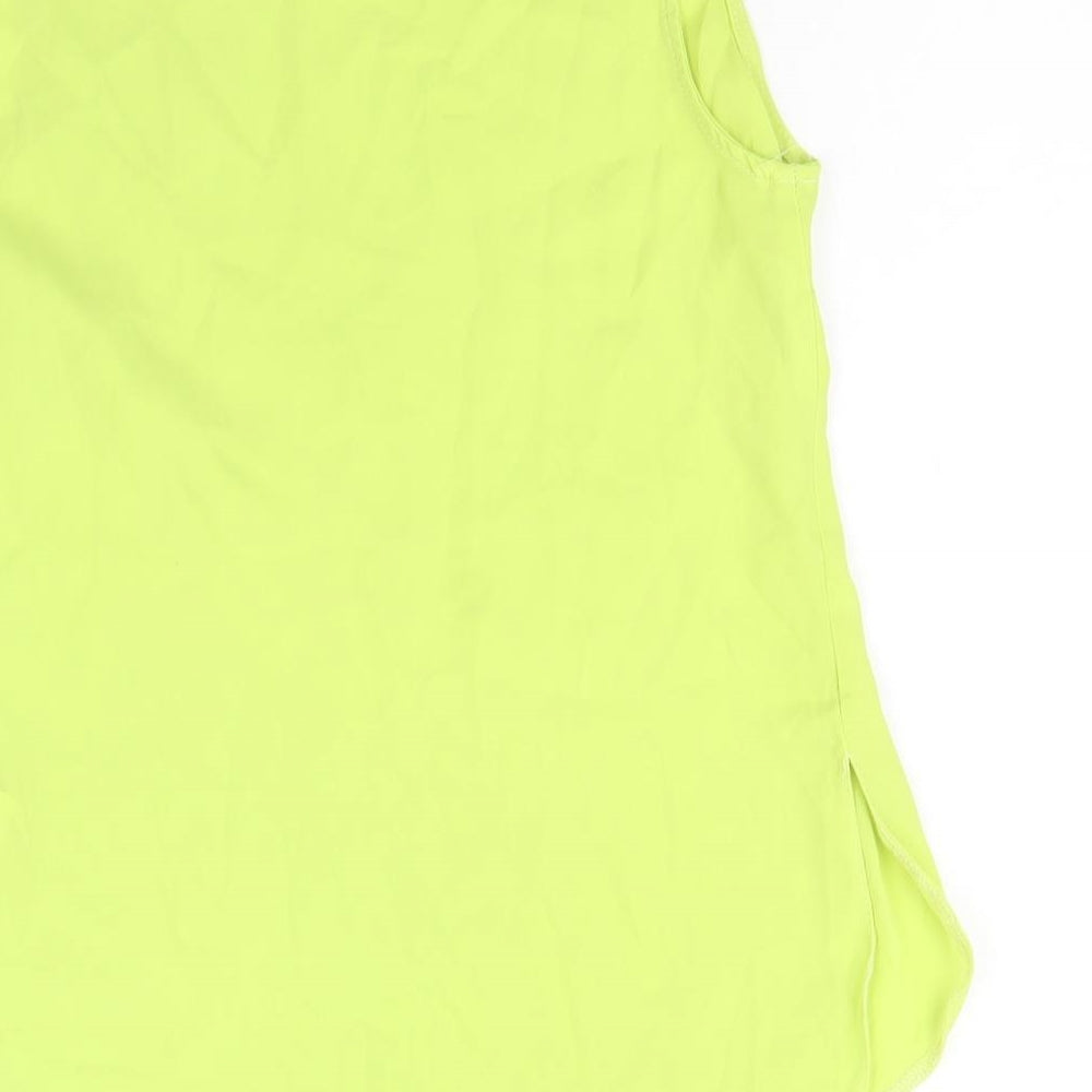 New Look Womens Green Polyester Basic Tank Size 8 Round Neck