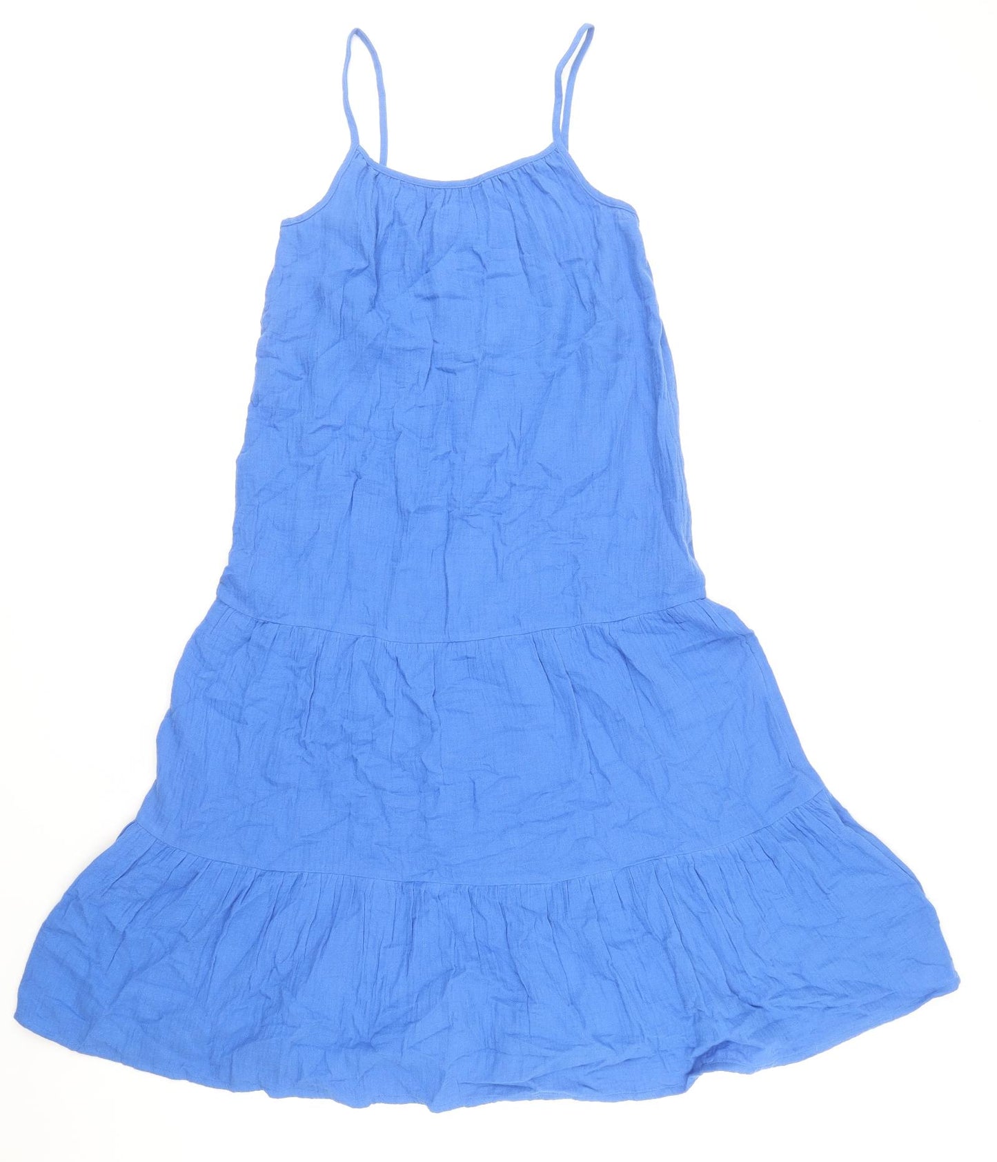 Marks and Spencer Girls Blue Polyacrylate Fibre A-Line Size 11-12 Years Square Neck Pullover