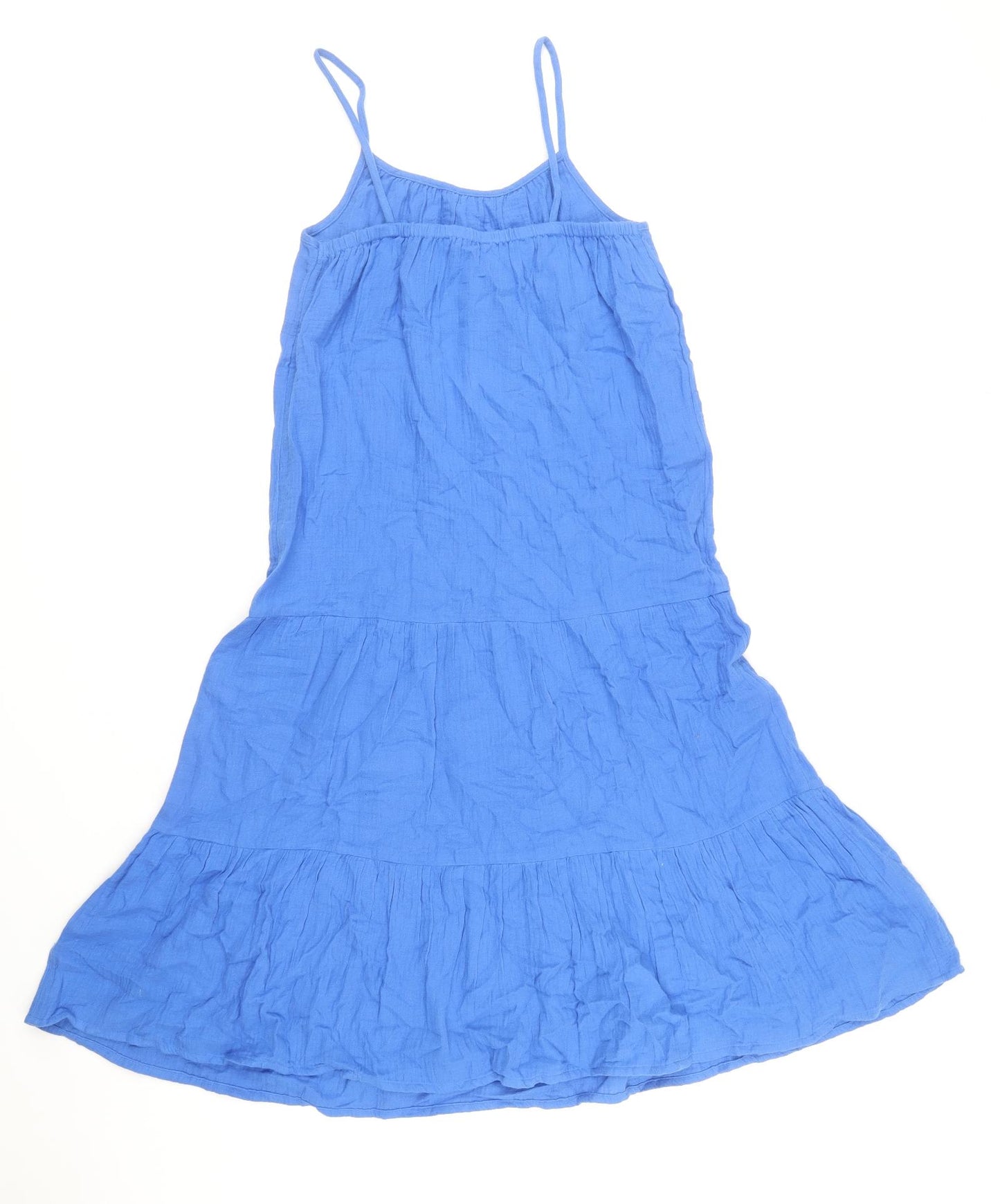 Marks and Spencer Girls Blue Polyacrylate Fibre A-Line Size 11-12 Years Square Neck Pullover