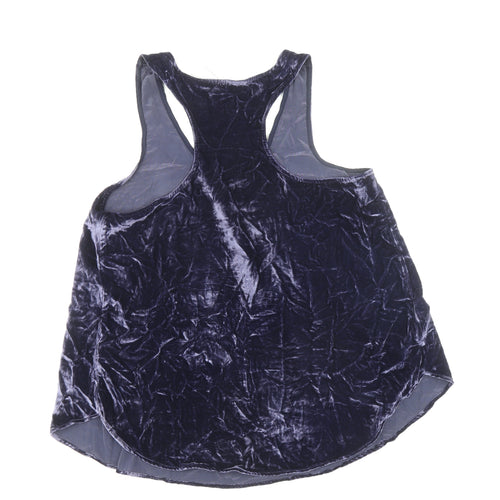 Anthropologie Womens Purple Viscose Basic Tank Size M Scoop Neck