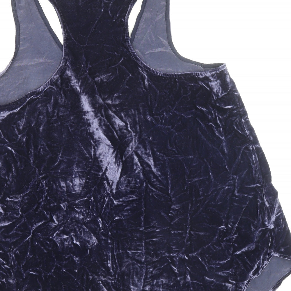 Anthropologie Womens Purple Viscose Basic Tank Size M Scoop Neck