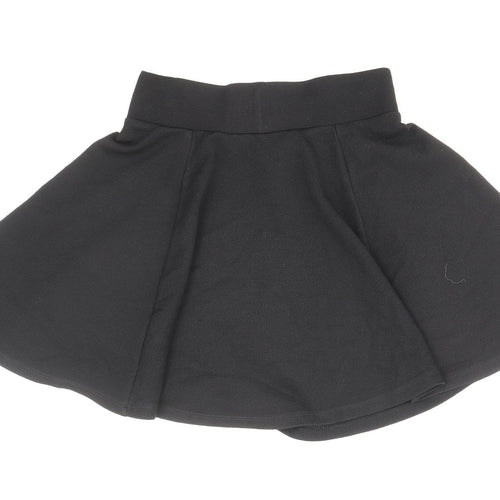 915 Generation Girls Black Polyester Flare Skirt Size 9 Years Regular