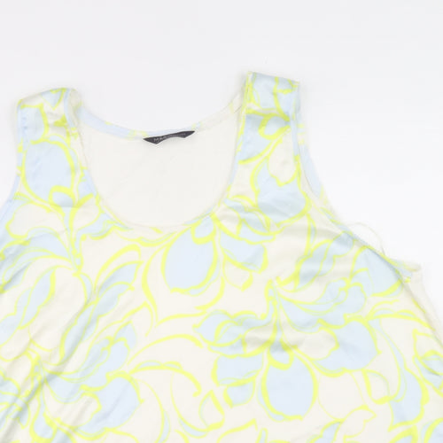 Marks and Spencer Womens Multicoloured Floral Polyester Basic Tank Size 22 Round Neck