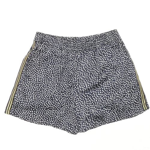 Pieces Womens Blue Polka Dot Polyester Basic Shorts Size M Regular Pull On
