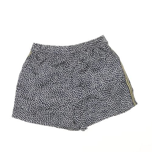 Pieces Womens Blue Polka Dot Polyester Basic Shorts Size M Regular Pull On