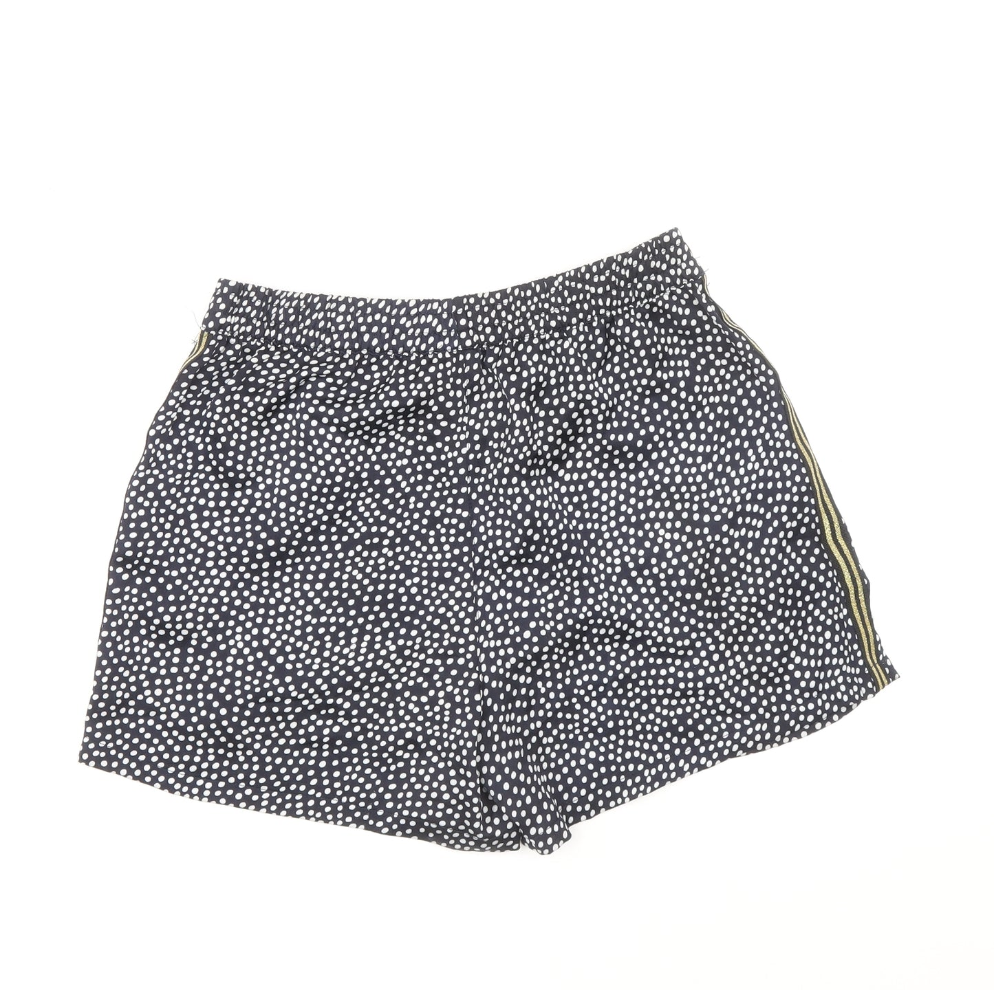 Pieces Womens Blue Polka Dot Polyester Basic Shorts Size M Regular Pull On