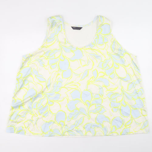 Marks and Spencer Womens Multicoloured Geometric Polyester Basic Tank Size 24 Round Neck
