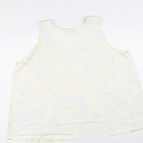 Marks and Spencer Womens Multicoloured Geometric Polyester Basic Tank Size 24 Round Neck