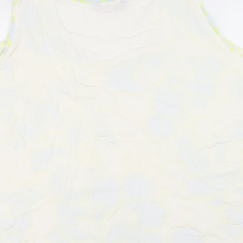 Marks and Spencer Womens Multicoloured Geometric Polyester Basic Tank Size 24 Round Neck