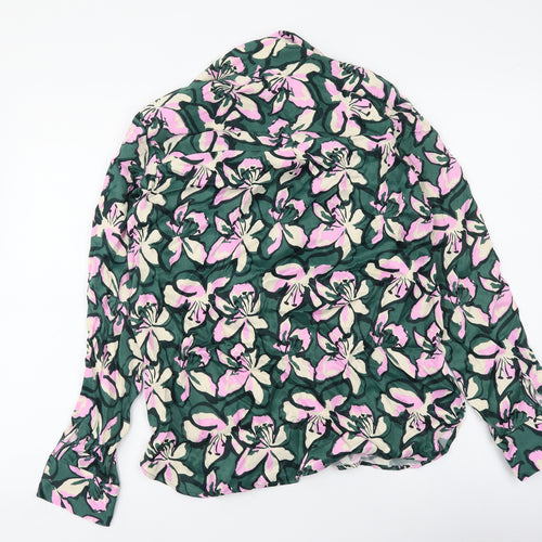 NEXT Womens Multicoloured Floral Polyester Basic Button-Up Size 10 Collared