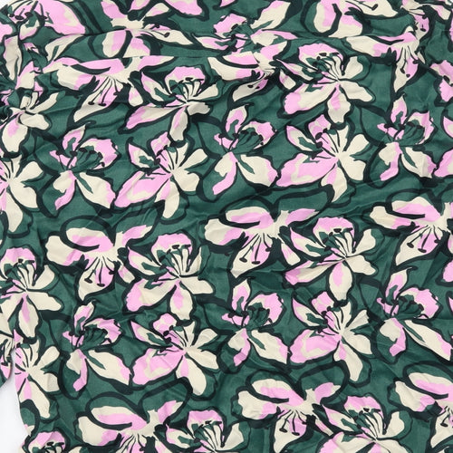 NEXT Womens Multicoloured Floral Polyester Basic Button-Up Size 10 Collared