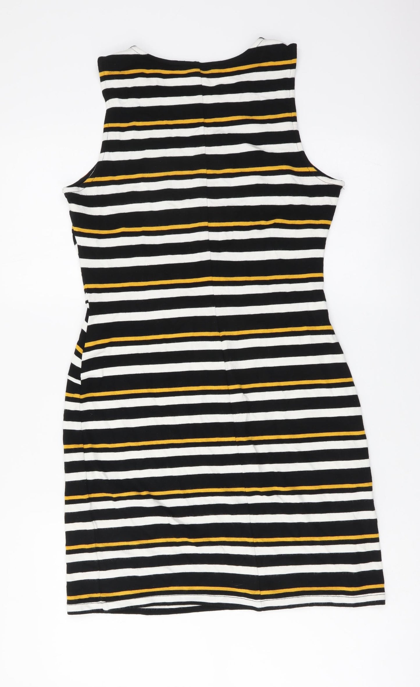 41Hawthorn Womens Multicoloured Striped Polyester Mini Size S Boat Neck Pullover
