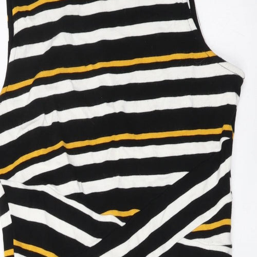 41Hawthorn Womens Multicoloured Striped Polyester Mini Size S Boat Neck Pullover