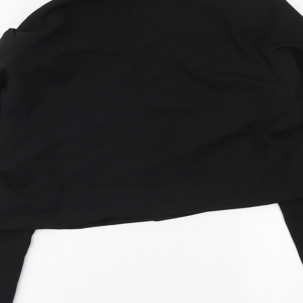 Boohoo Womens Black Jacket Size 14 Button
