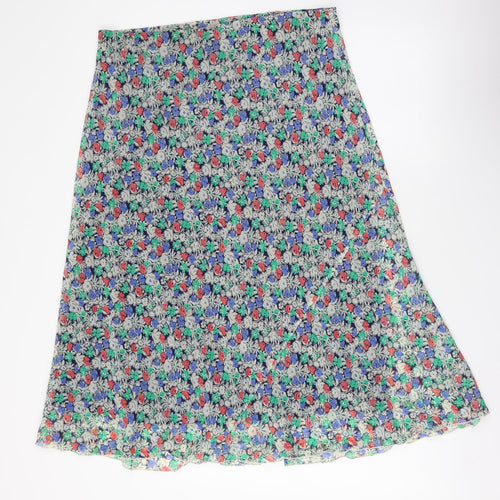 EWM Womens Multicoloured Geometric Polyester Flare Skirt Size 16