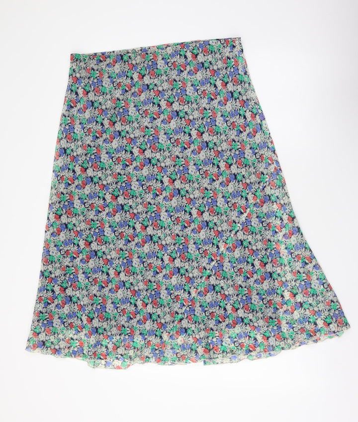 EWM Womens Multicoloured Geometric Polyester Flare Skirt Size 16