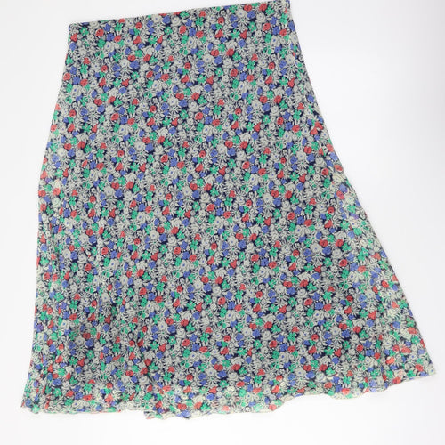 EWM Womens Multicoloured Geometric Polyester Flare Skirt Size 16