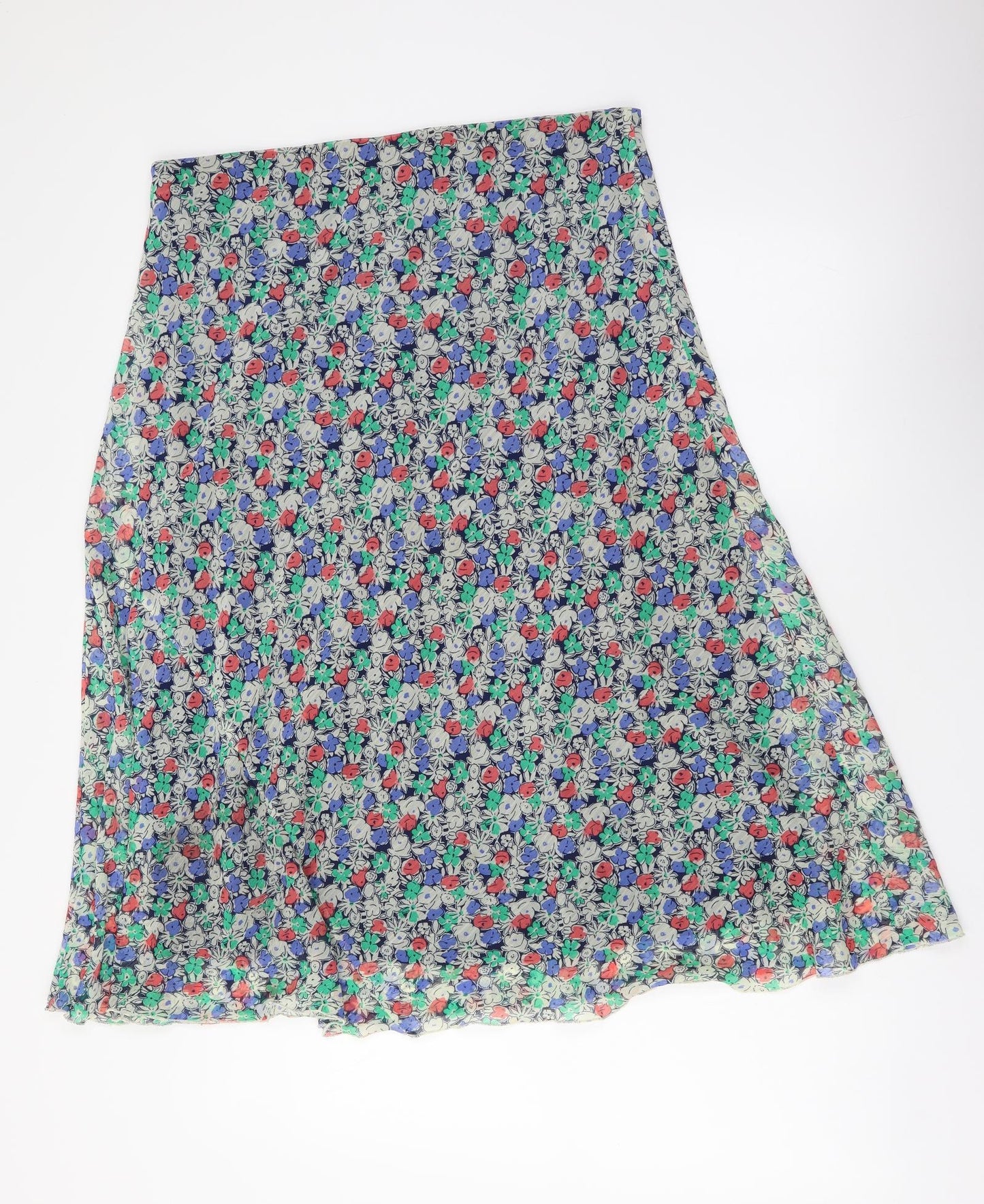 EWM Womens Multicoloured Geometric Polyester Flare Skirt Size 16