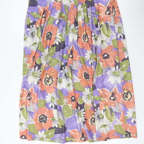 Citilites Womens Multicoloured Geometric Polyester Flare Skirt Size 16