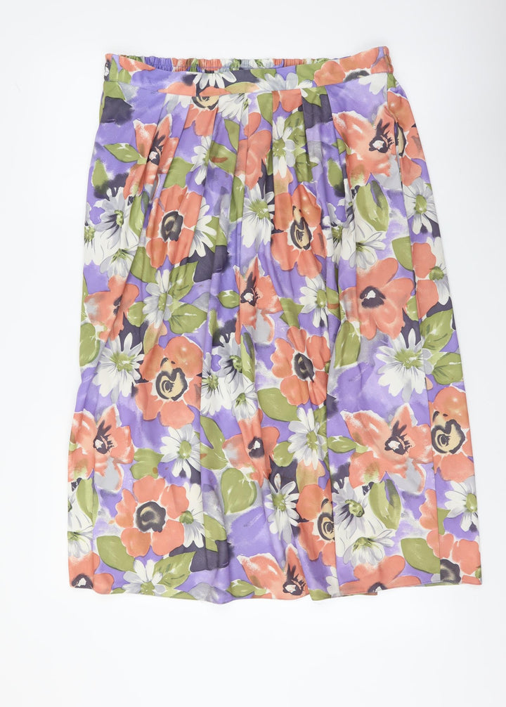 Citilites Womens Multicoloured Geometric Polyester Flare Skirt Size 16