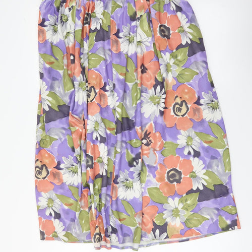Citilites Womens Multicoloured Geometric Polyester Flare Skirt Size 16