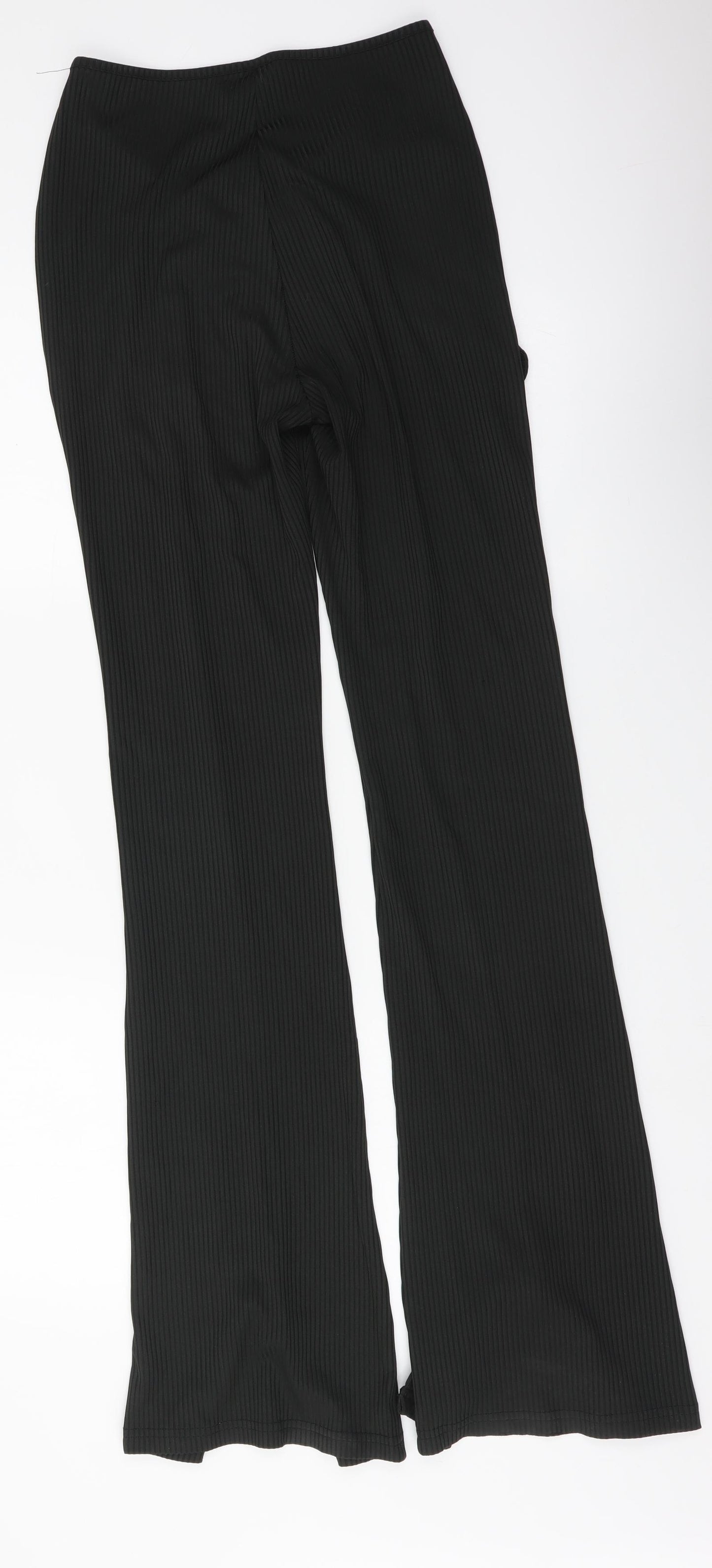 SheIn Womens Black Polyester Trousers Size S L33 in Regular