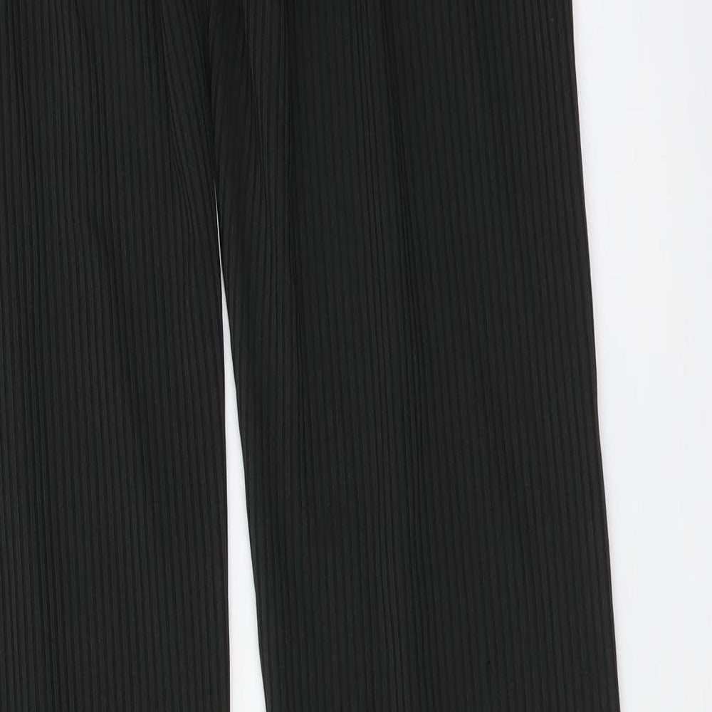 SheIn Womens Black Polyester Trousers Size S L33 in Regular
