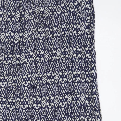 New Look Womens Multicoloured Geometric Viscose Flare Skirt Size 8