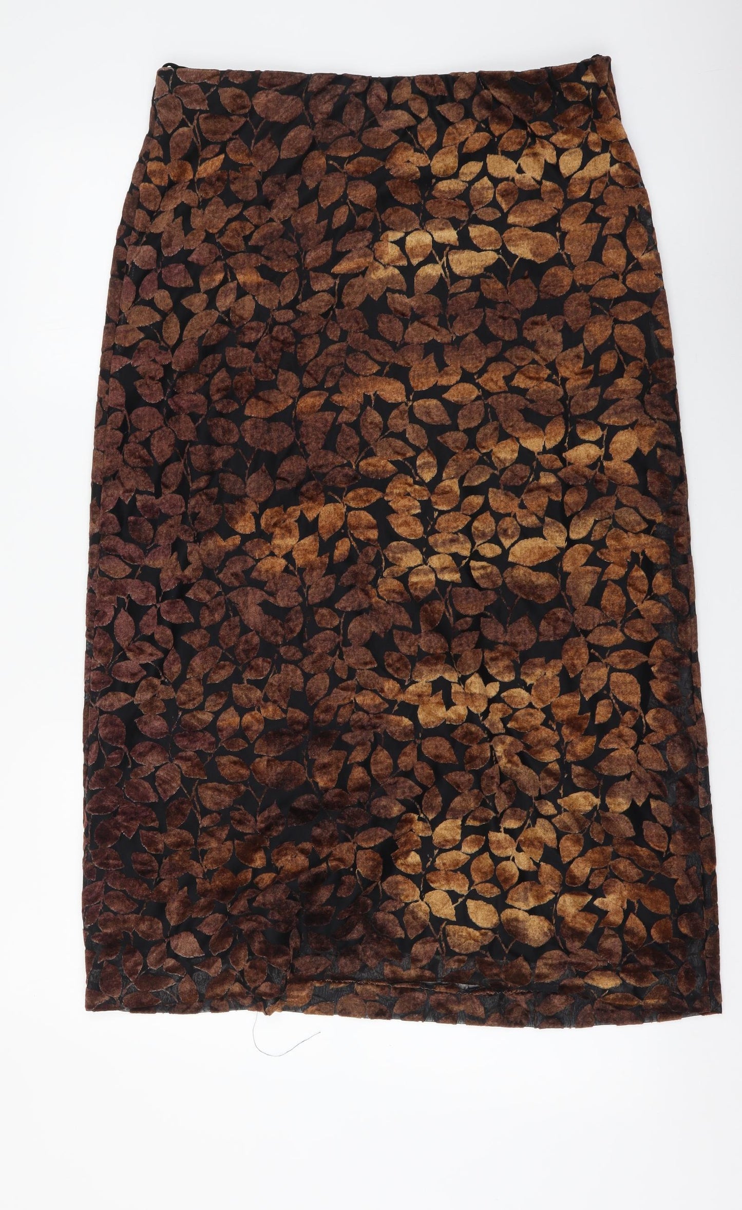 Alterna Womens Brown Geometric Polyester Straight & Pencil Skirt Size 16