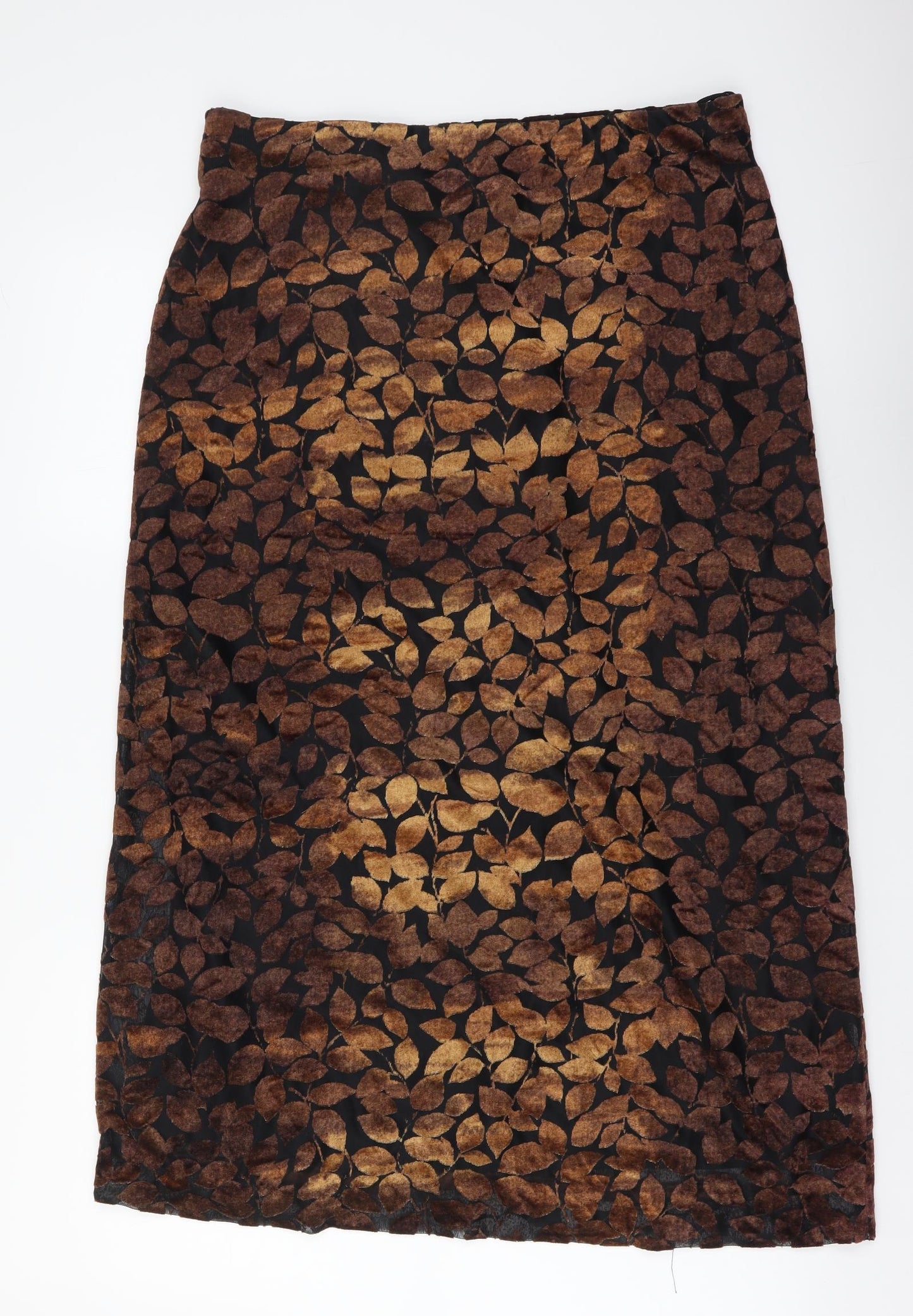 Alterna Womens Brown Geometric Polyester Straight & Pencil Skirt Size 16