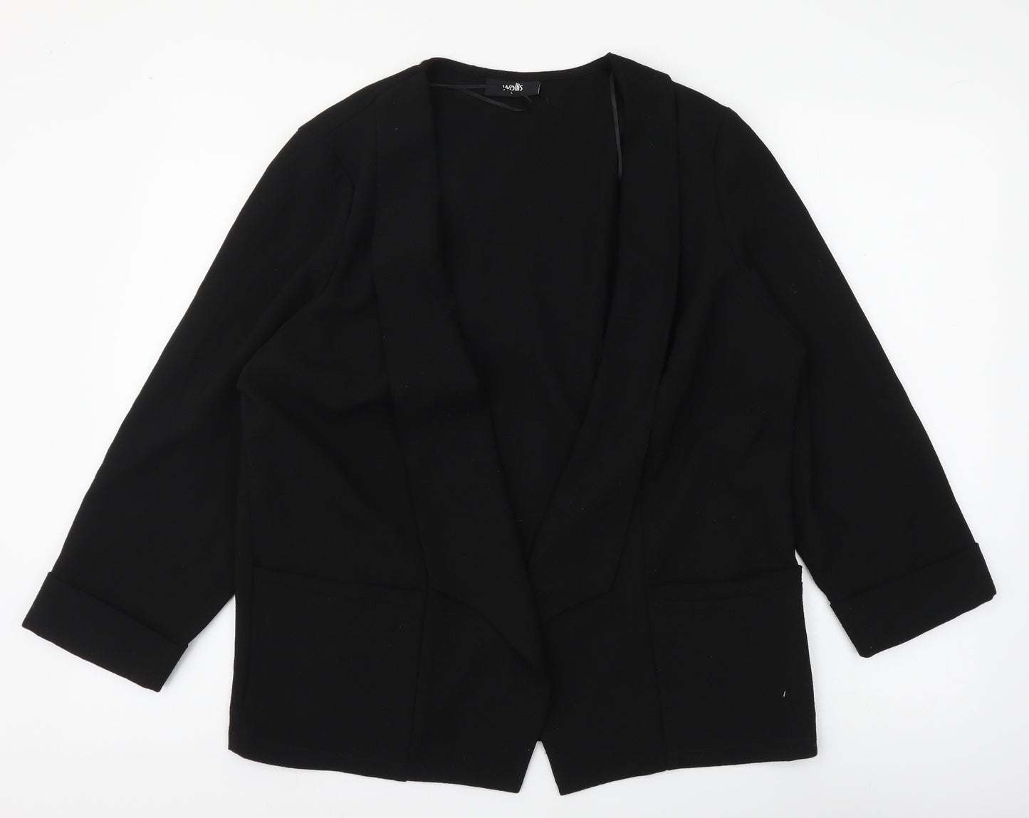 Wallis Womens Black Jacket Size L Tie