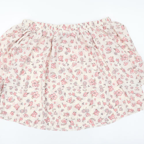 AD LIB Womens Pink Floral Polyester Cropped Blouse Size 10 Boat Neck
