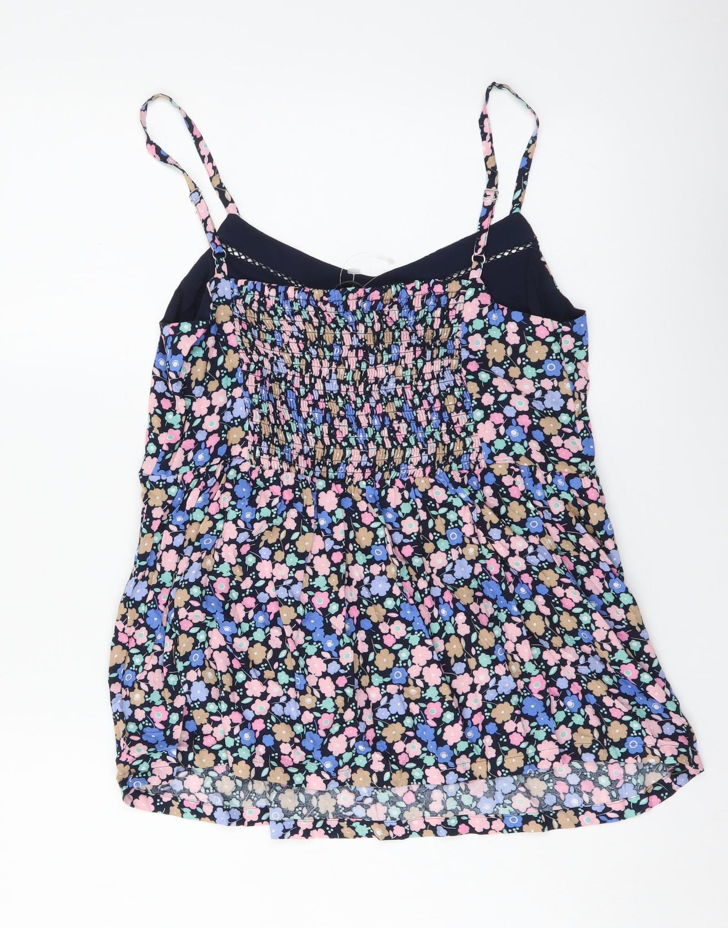 Marks and Spencer Womens Multicoloured Floral Viscose Camisole Tank Size 8 V-Neck