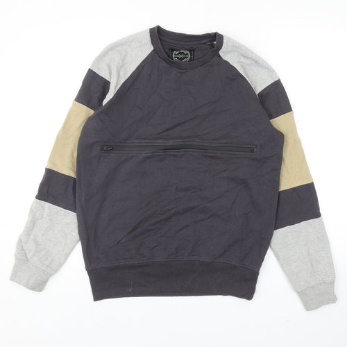 Genetic Apparel Mens Multicoloured Cotton Pullover Sweatshirt Size M