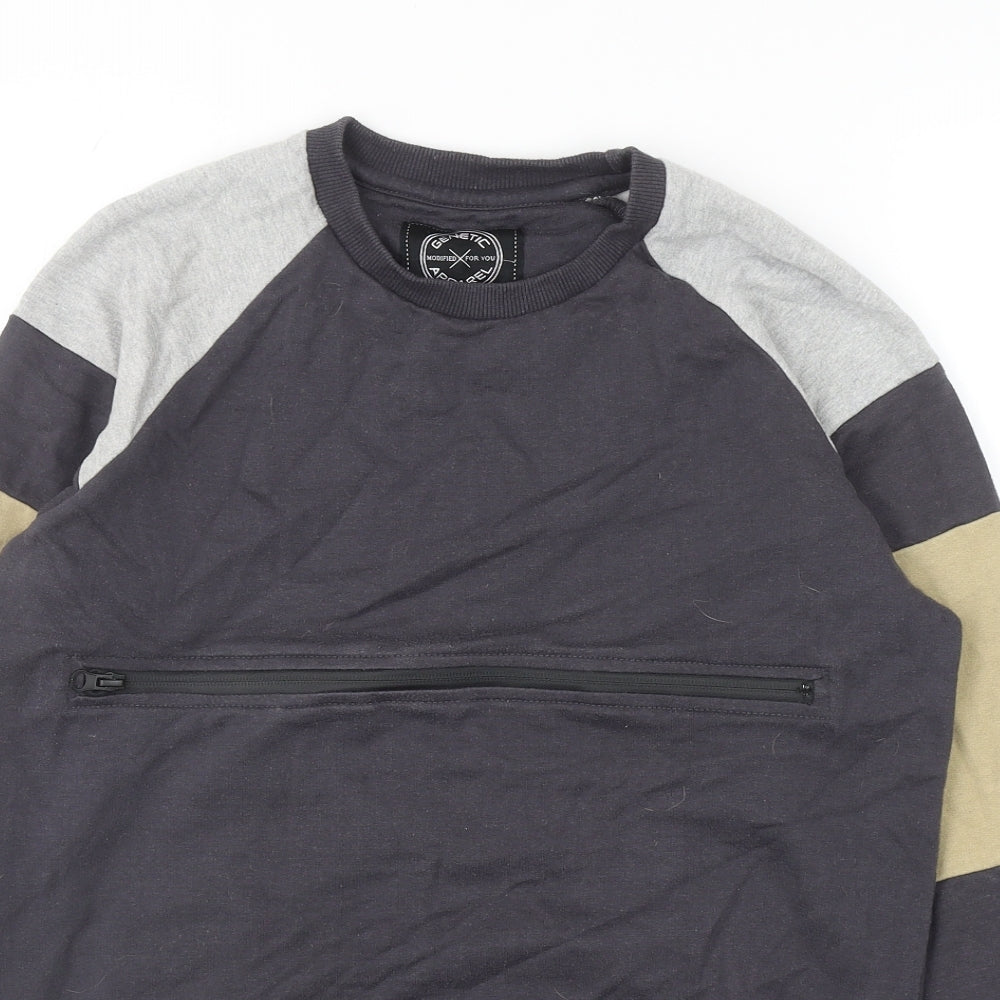 Genetic Apparel Mens Multicoloured Cotton Pullover Sweatshirt Size M