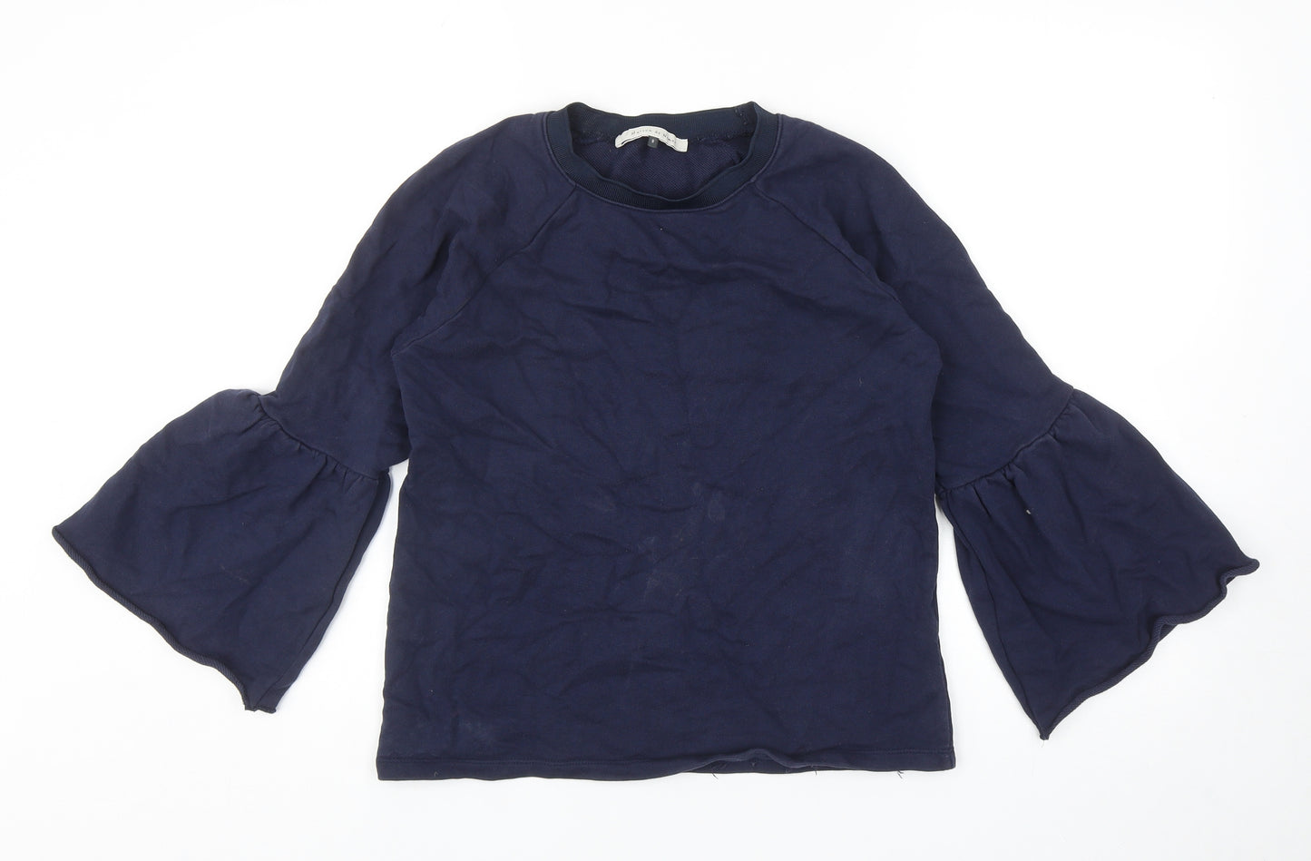 Maison De Nimes Womens Blue Cotton Pullover Sweatshirt Size 8 Pullover