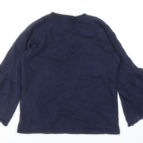 Maison De Nimes Womens Blue Cotton Pullover Sweatshirt Size 8 Pullover