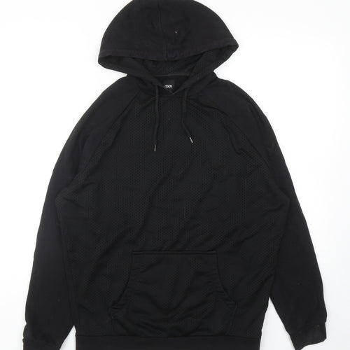ASOS Mens Black Cotton Pullover Hoodie Size XS