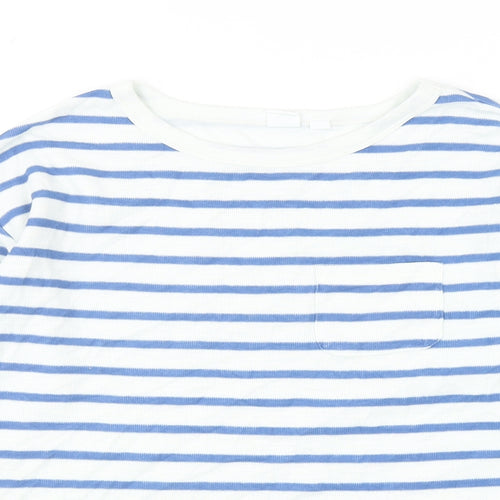 Gap Womens Blue Striped Cotton Pullover Sweatshirt Size S Pullover