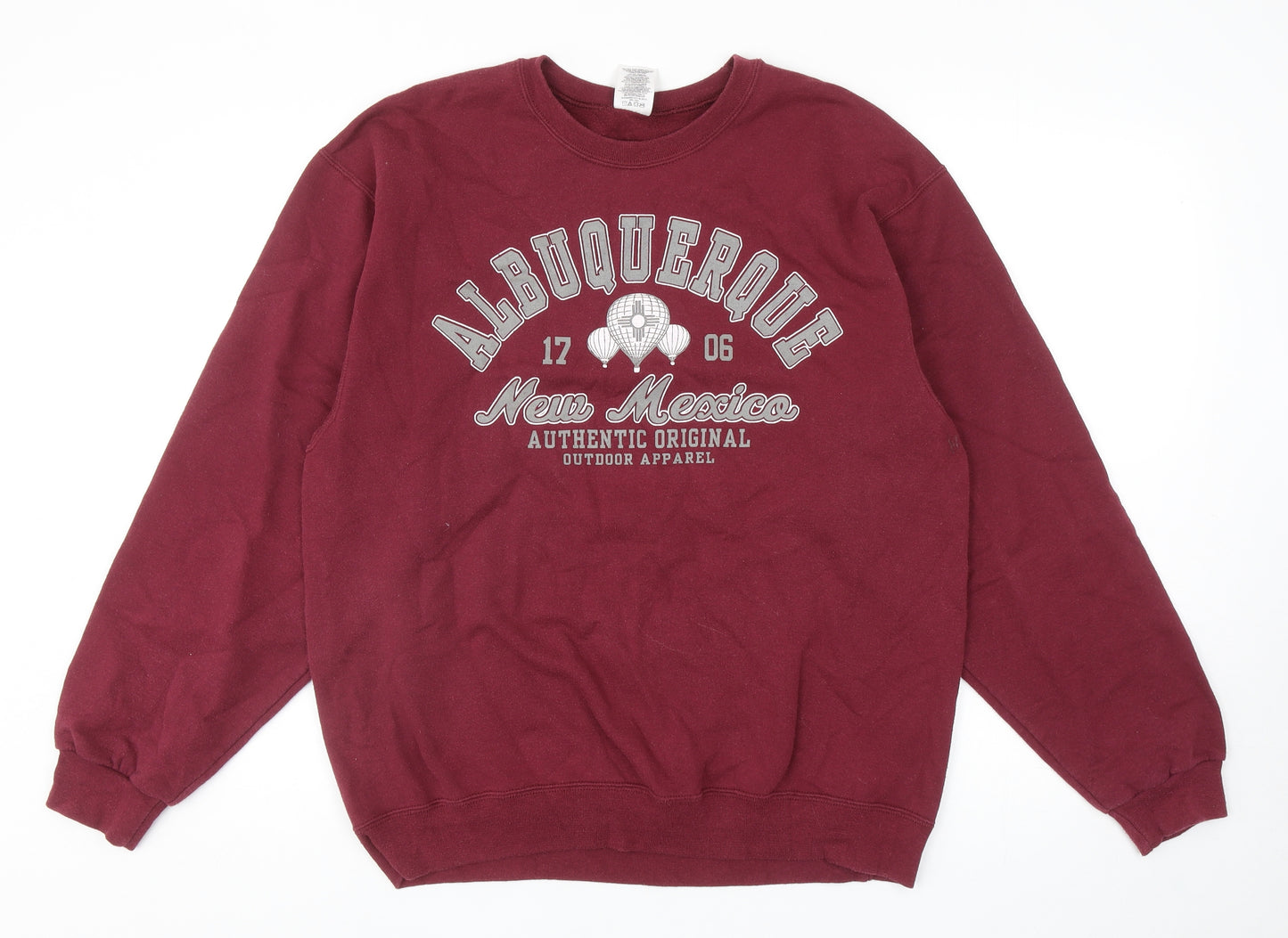 JERZEES Womens Red Cotton Pullover Sweatshirt Size L Pullover - Albuquerque