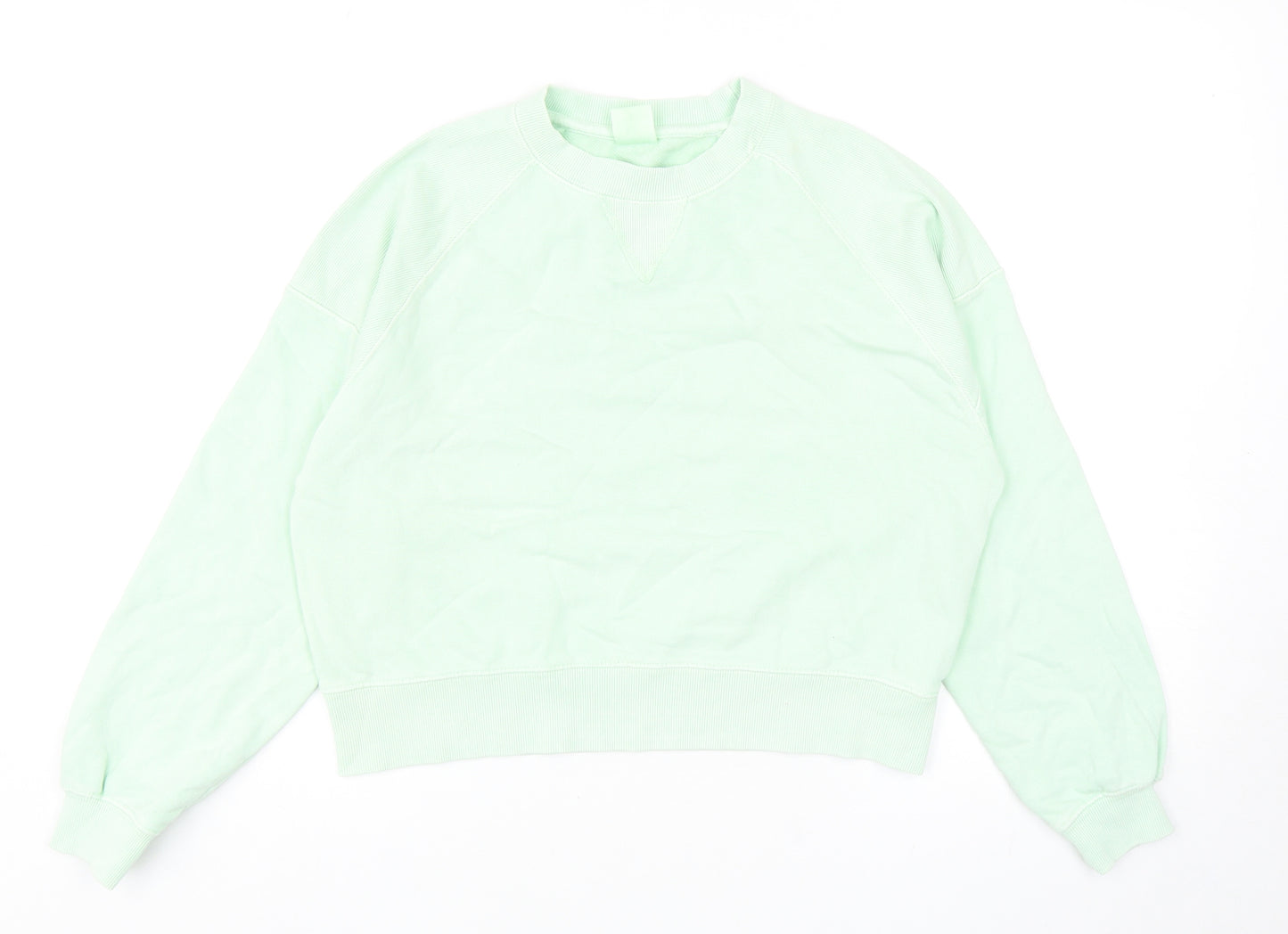 Zara Girls Green Cotton Pullover Sweatshirt Size 11-12 Years Pullover