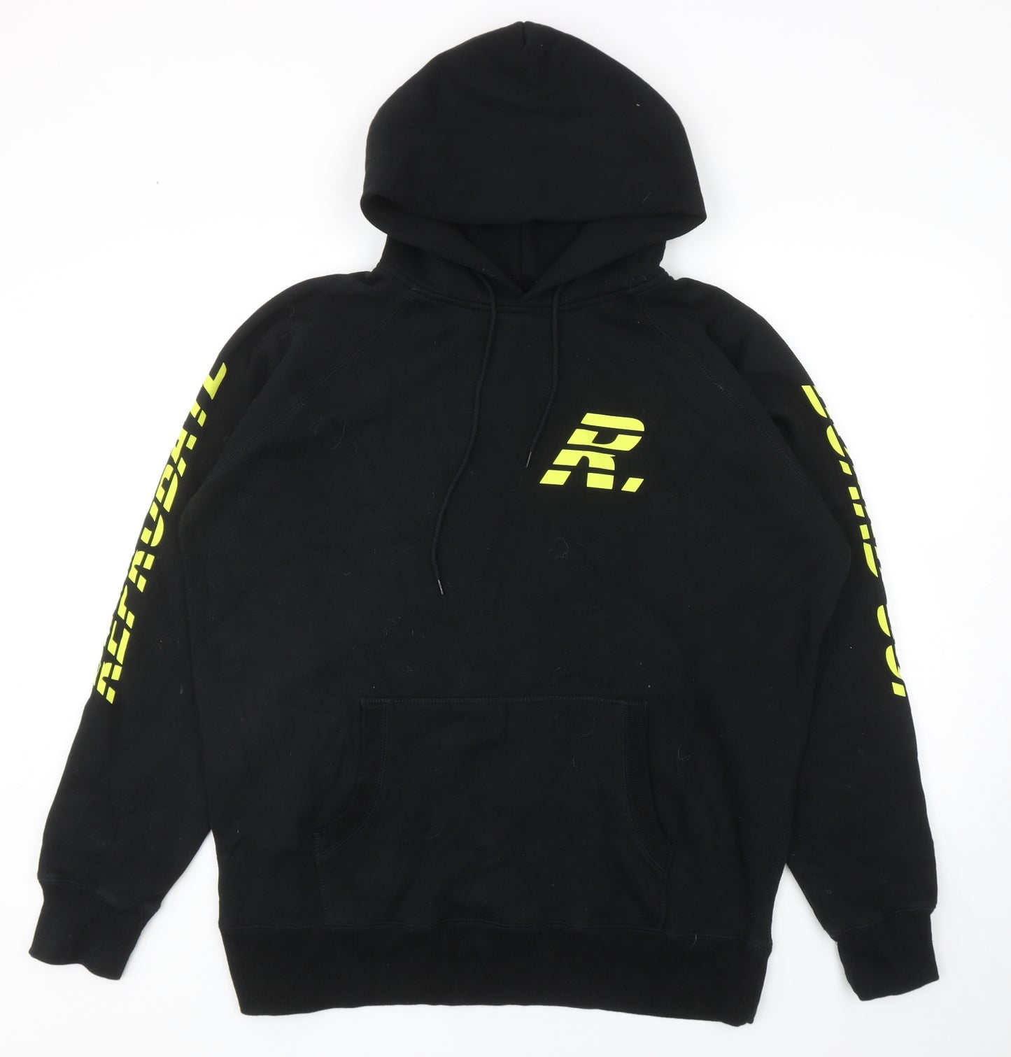 Preworn Mens Black Cotton Pullover Hoodie Size XL