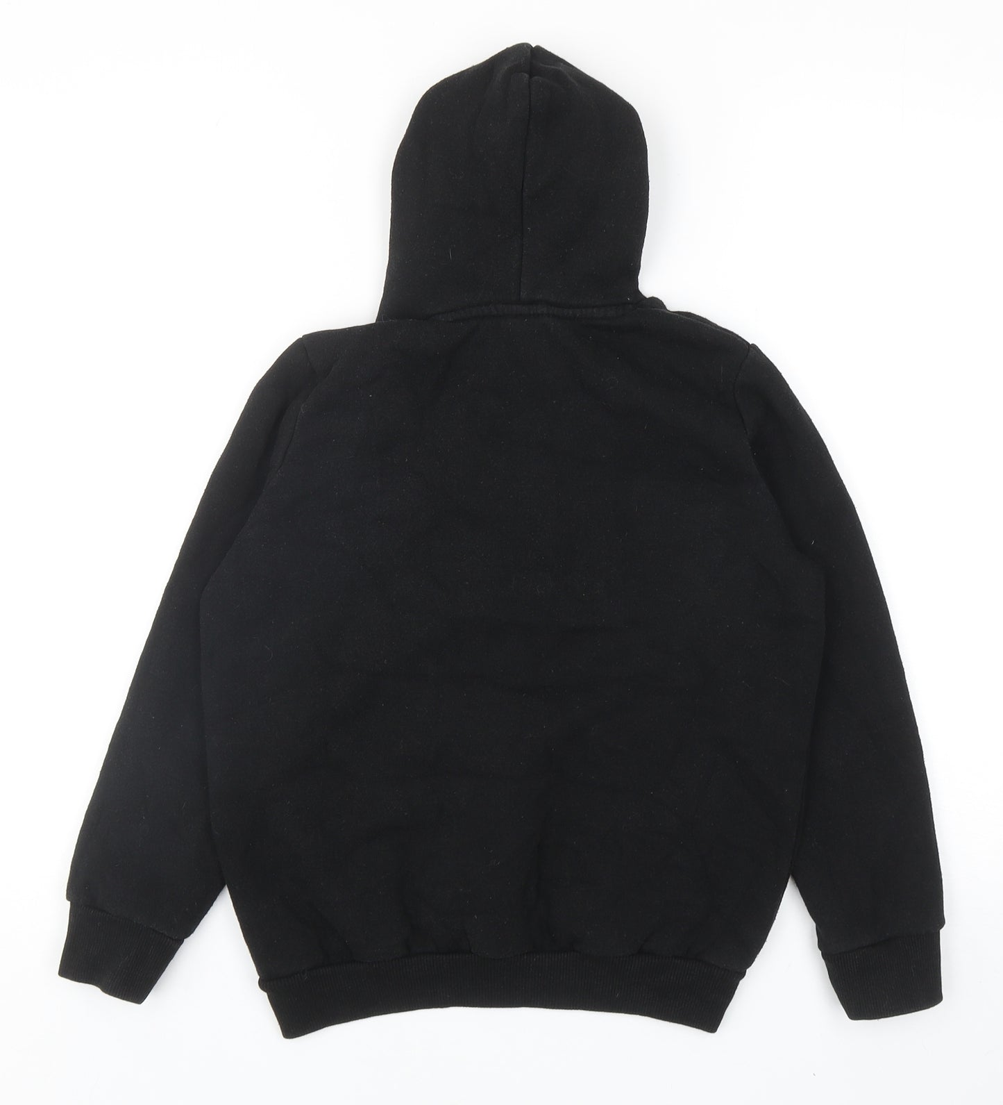 Hype Boys Black Cotton Pullover Hoodie Size 11-12 Years Pullover