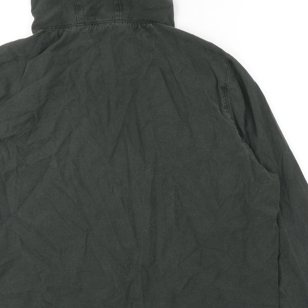 COS Mens Green Lyocell Pullover Hoodie Size XL