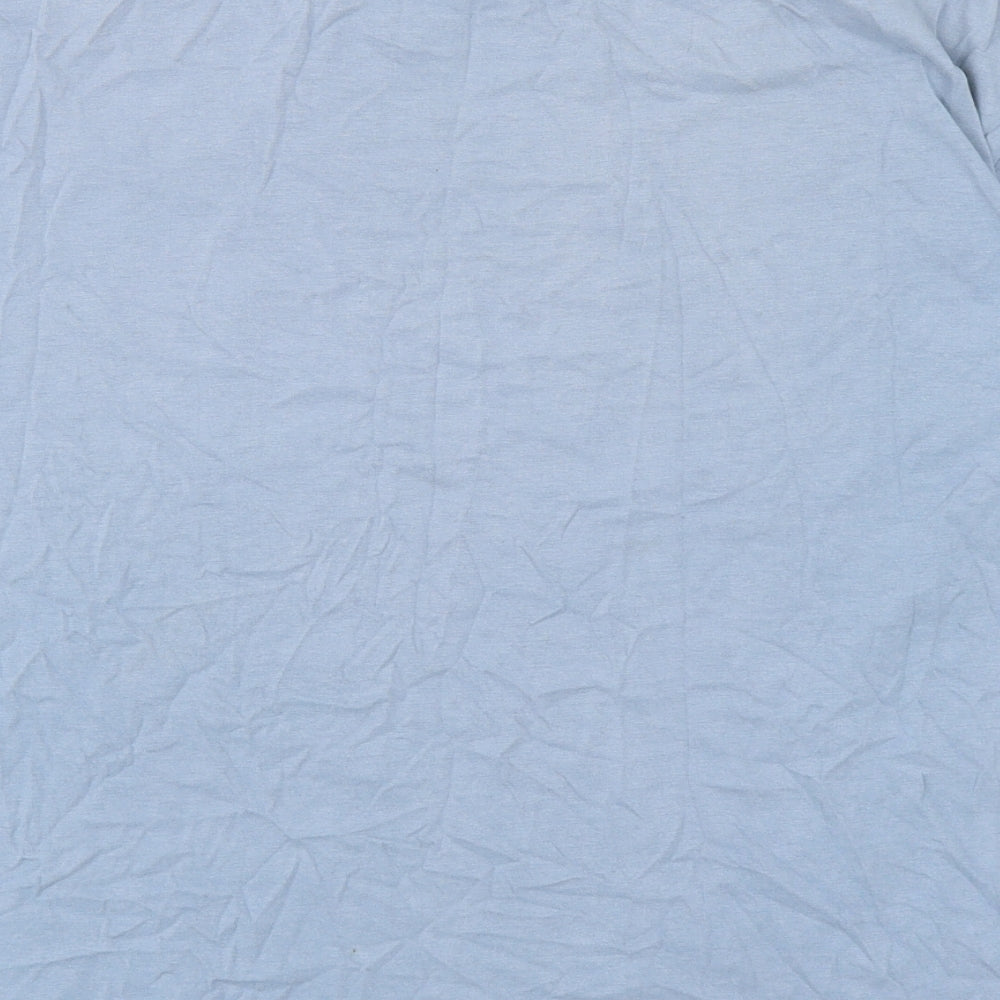 Preworn Womens Blue Cotton Basic T-Shirt Size XL Round Neck