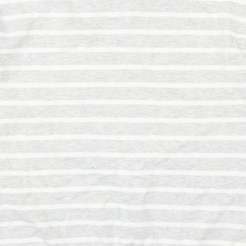 Atmosphere Womens Grey Striped Cotton Pullover Sweatshirt Size 8 Pullover