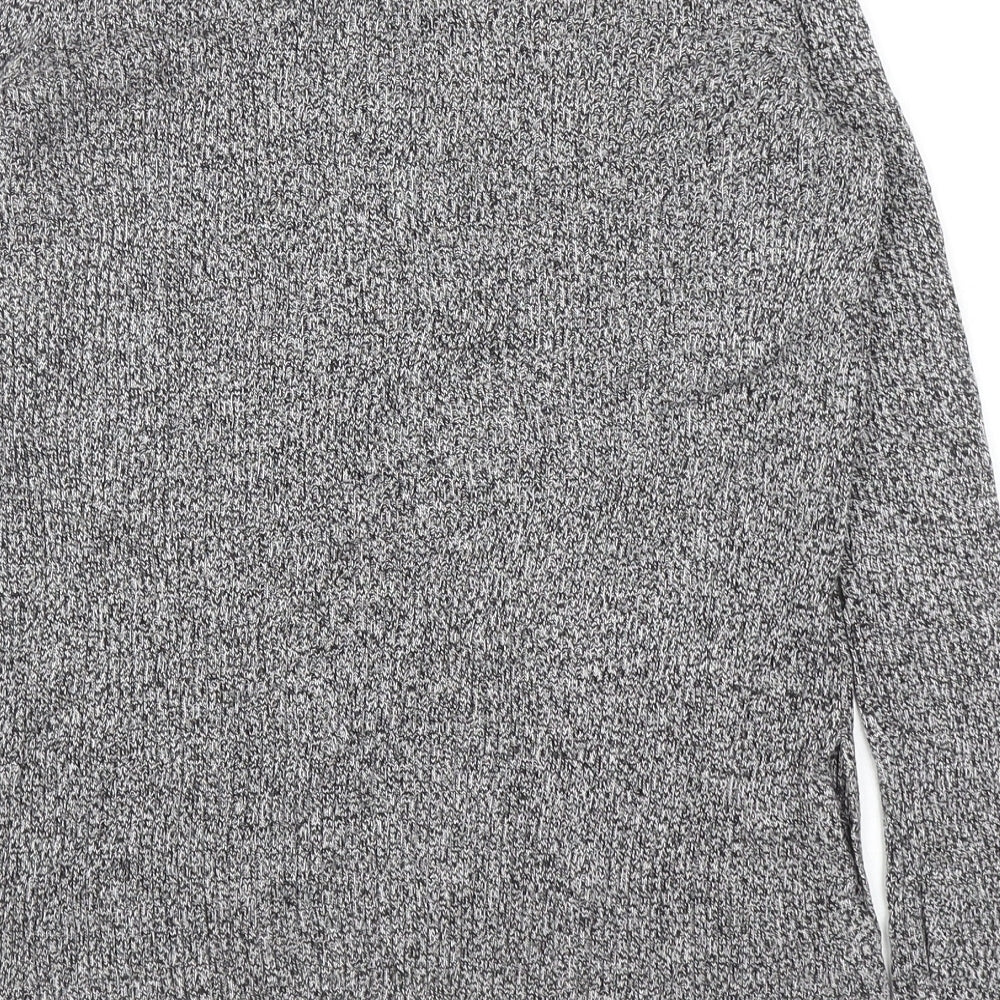 H&M Womens Grey Round Neck Cotton Pullover Jumper Size S
