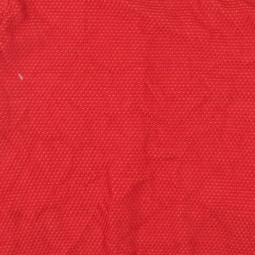 Gudrun Sjöden Womens Red Round Neck Cotton Cardigan Jumper Size M