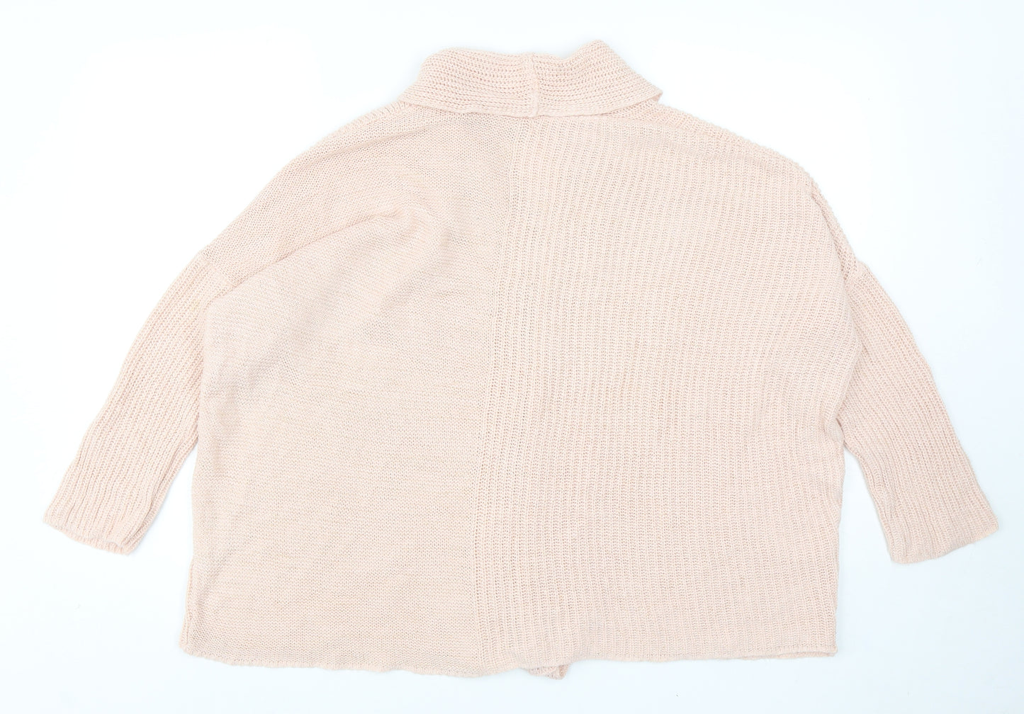 River Island Girls Pink V-Neck Acrylic Cardigan Jumper Size 11-12 Years