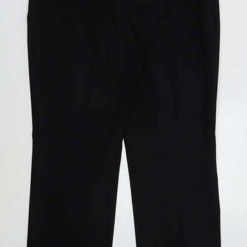 Marks and Spencer Womens Black Polyester Dress Pants Trousers Size 12 Regular Button
